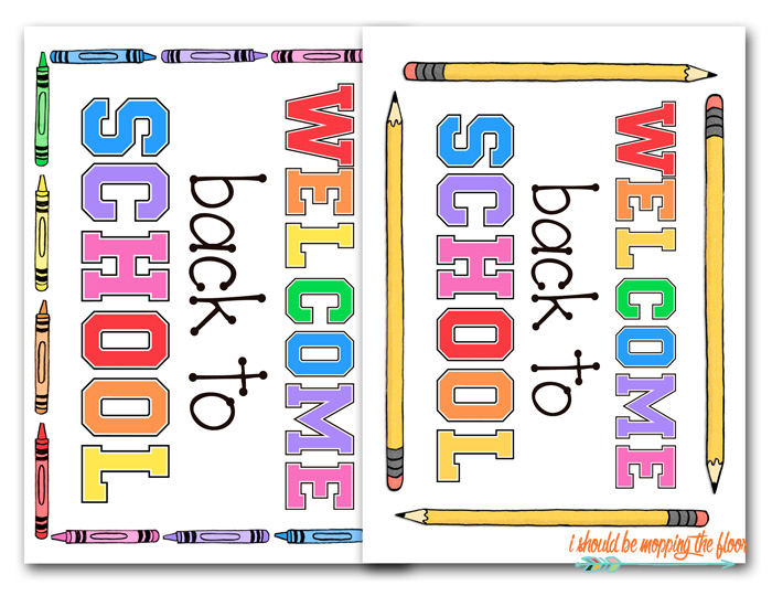 Wele back to school printables i should be mopping the floor