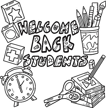 Coloring page for weling students back to school vector colouring book design learning png and vector with transparent background for free download