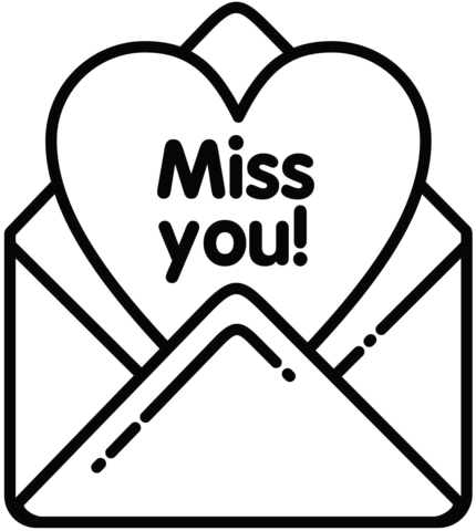I miss you coloring pages free printable pictures