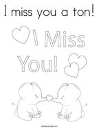 Miss you coloring pages