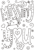 I miss you coloring pages free printable pictures