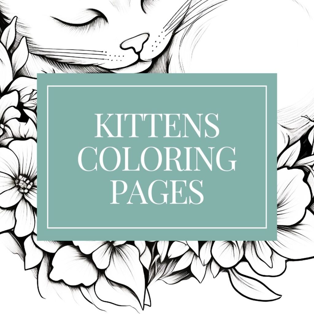 Free kittens coloring pages for kids and adults