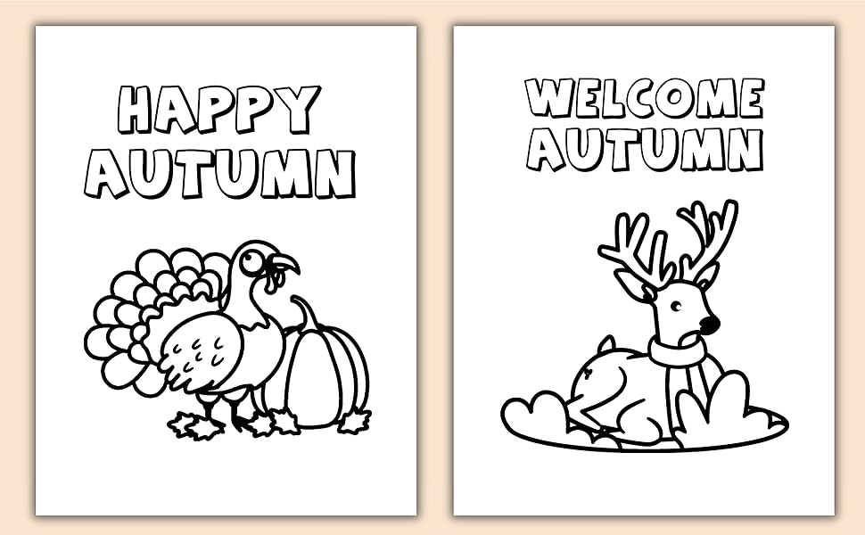 My first autumn coloring book for toddlers easy and fun fall