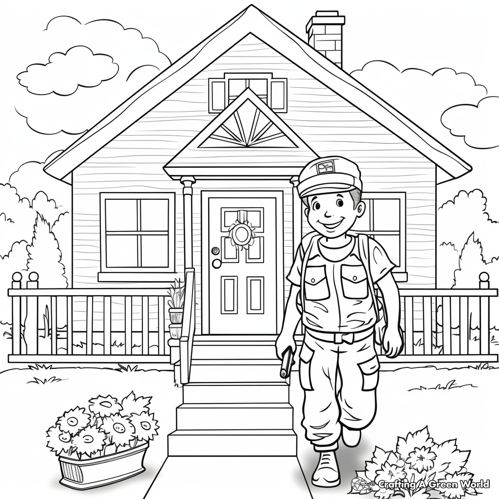 Homeing coloring pages