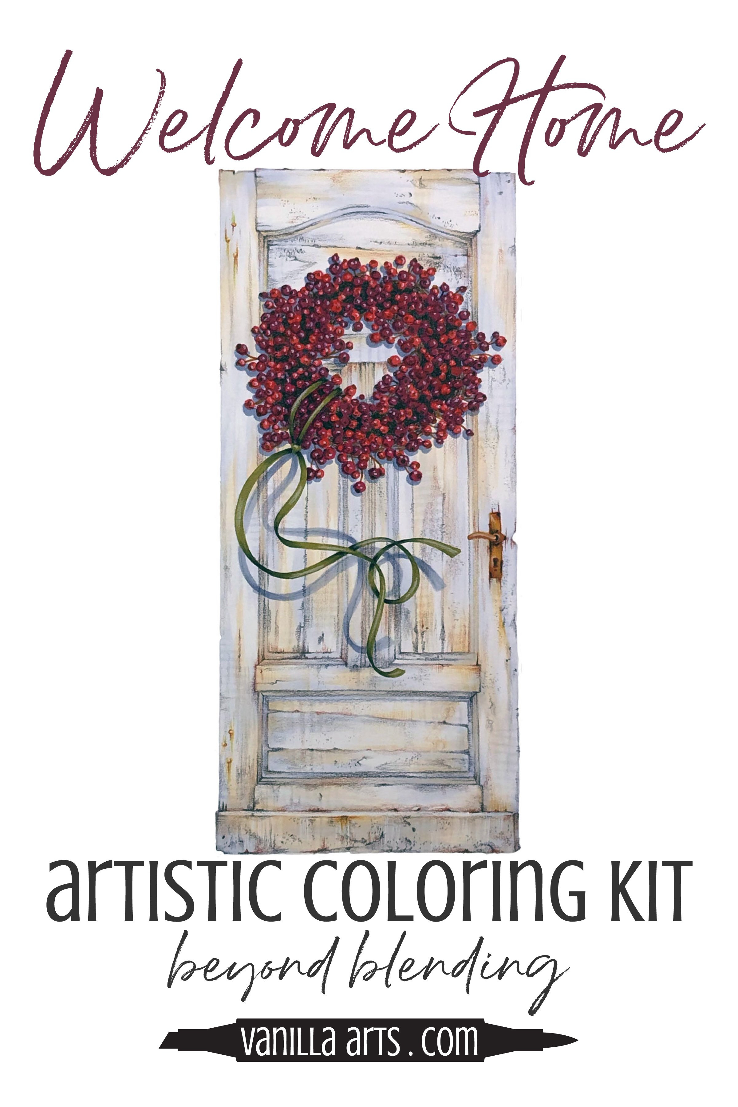 Use what you learn color a rustic farmhouse door with copic marker colored pencil â vanilla arts co