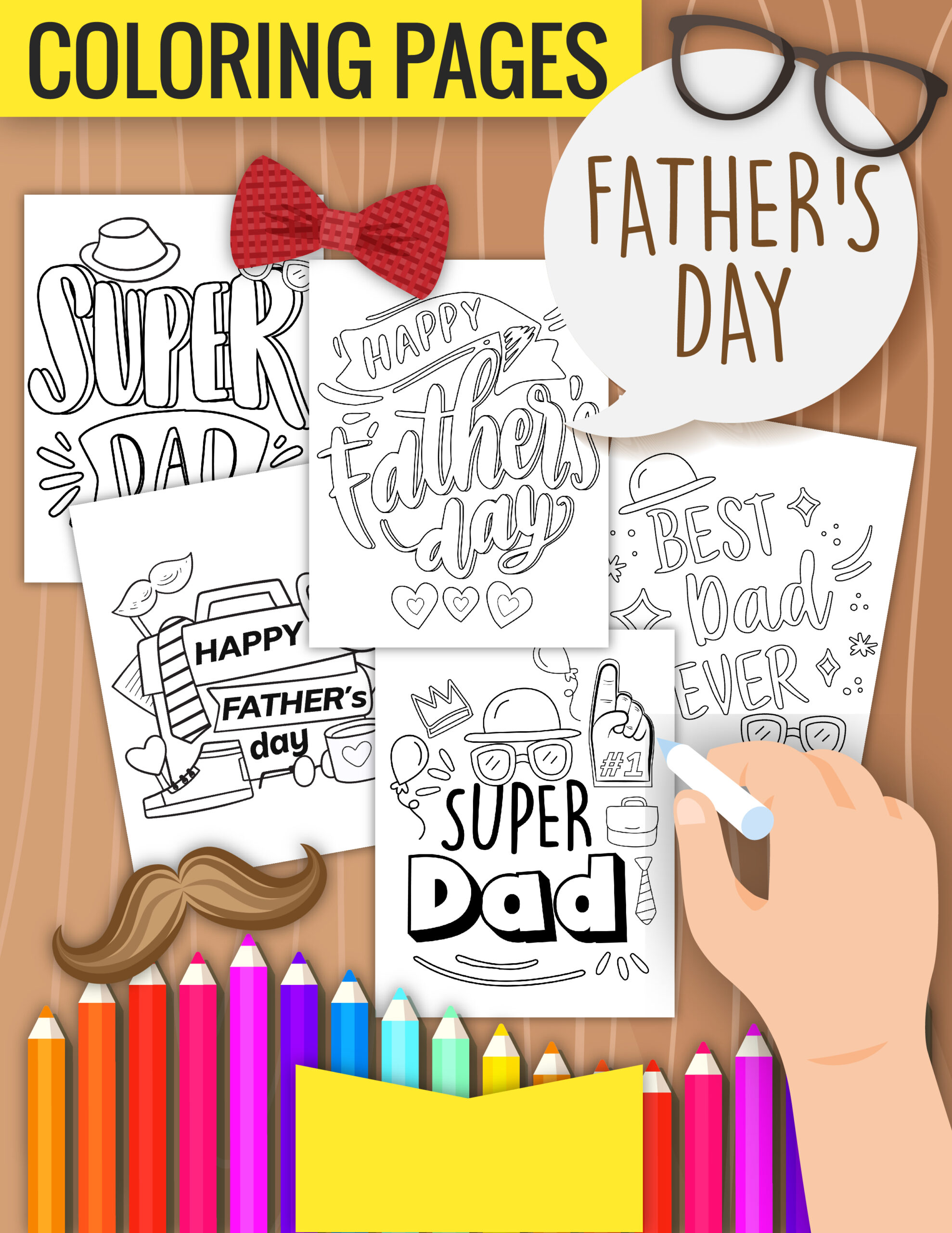 Free fathers day coloring pages for kids