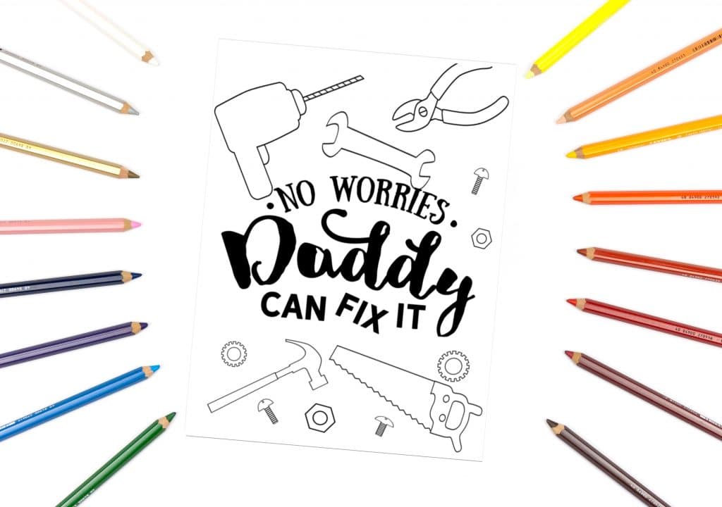 Adorable free printable fathers day coloring pages