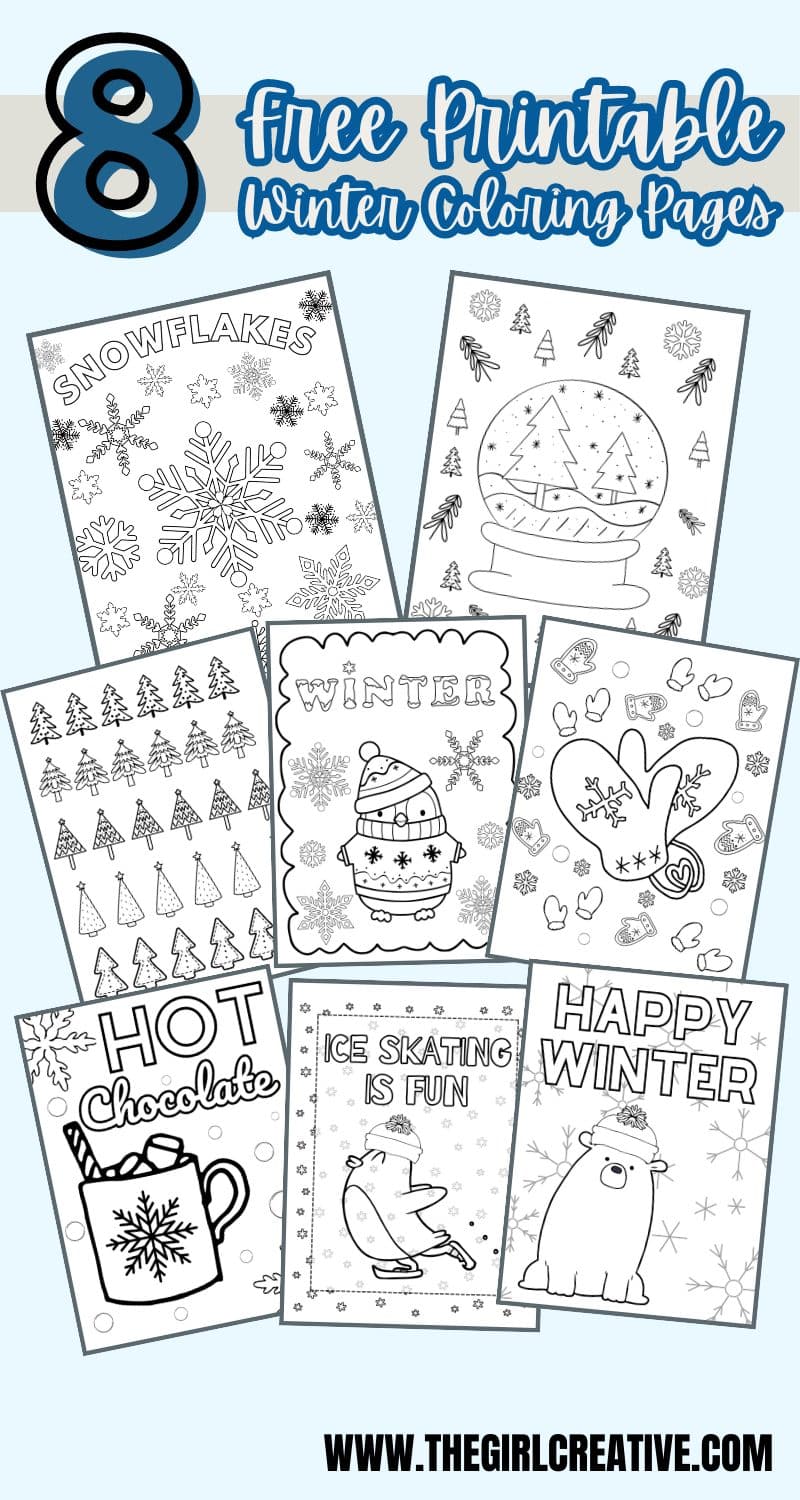 Free printable winter coloring pages that kids of all ages will enjoy