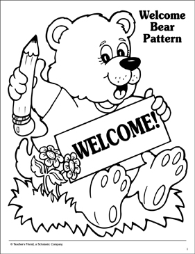 Wele bear pattern printable coloring pages