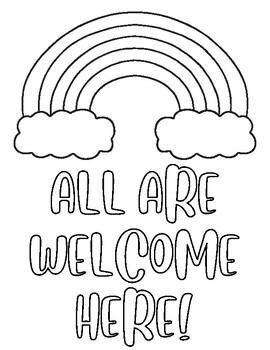 All are wele here coloring pages by making the future bright tpt
