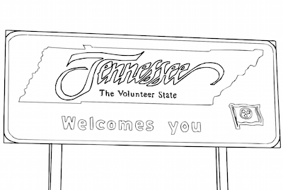 Wele to tennessee highway wele sign coloring