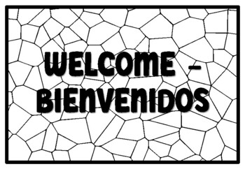 Wele âbienvenidos spanish word phrase coloring pages by anisha sharma
