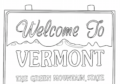 Wele to vermont highway wele sign coloring