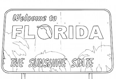 Wele to florida wele sign coloring