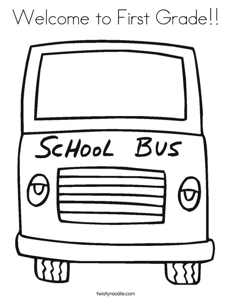 Wele to first grade coloring page