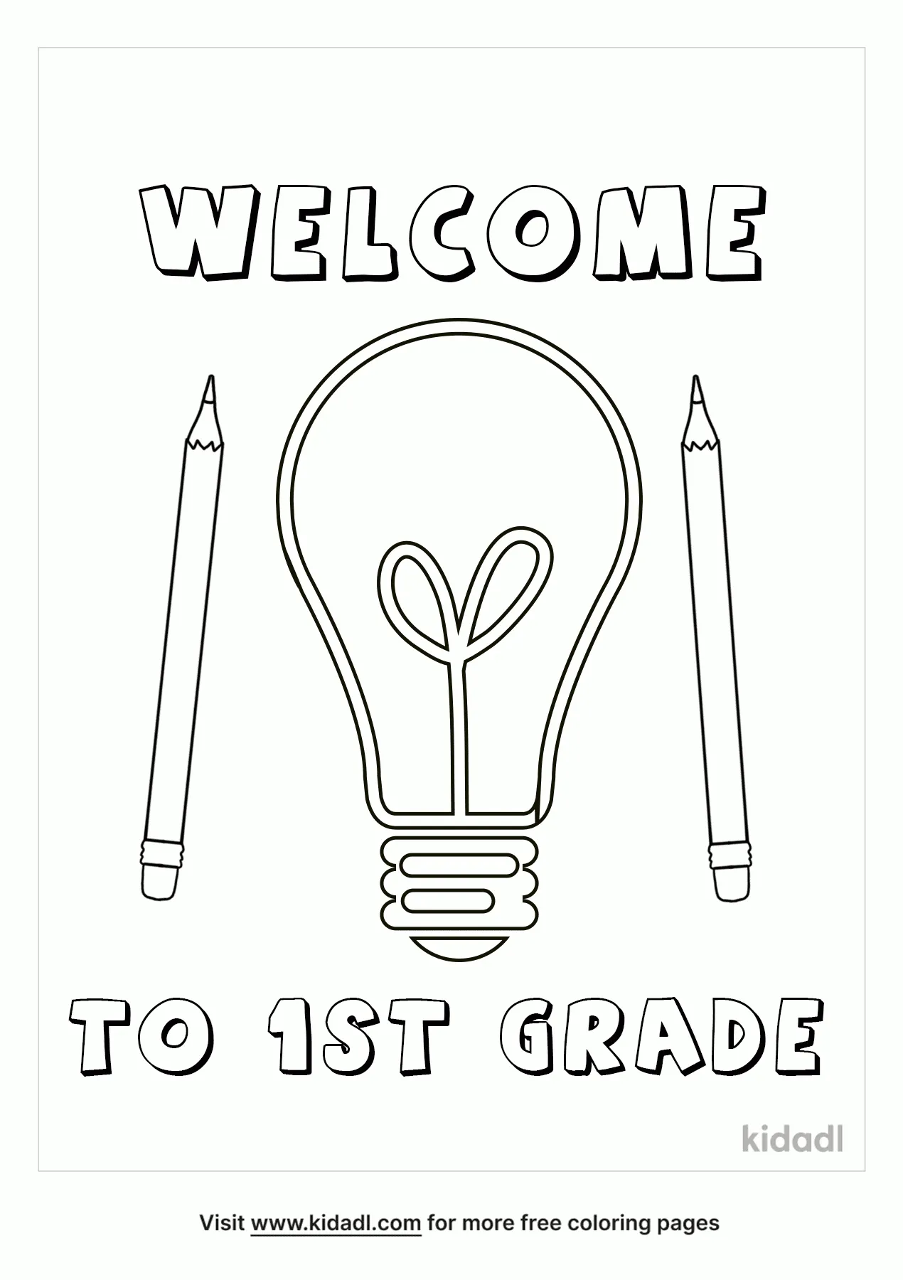 Free wele to first grade coloring page coloring page printables