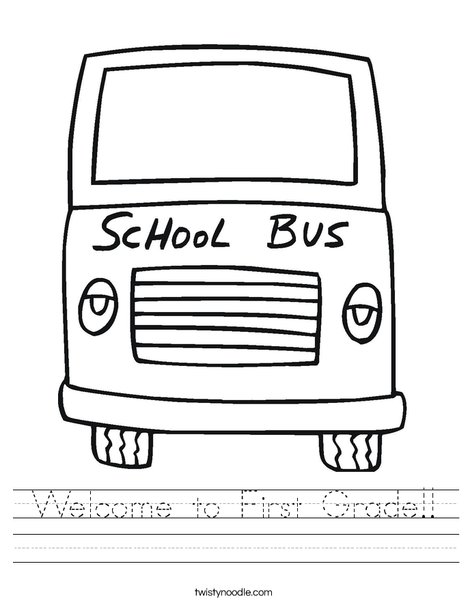 Wele to first grade worksheet