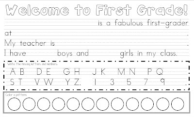 Wele activity mats for the first day of school mrs gilchrists class