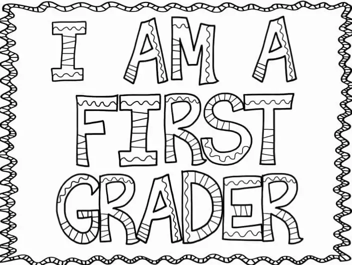 Wele to first grade free printable coloring page