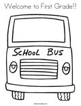 Wele to first grade coloring page