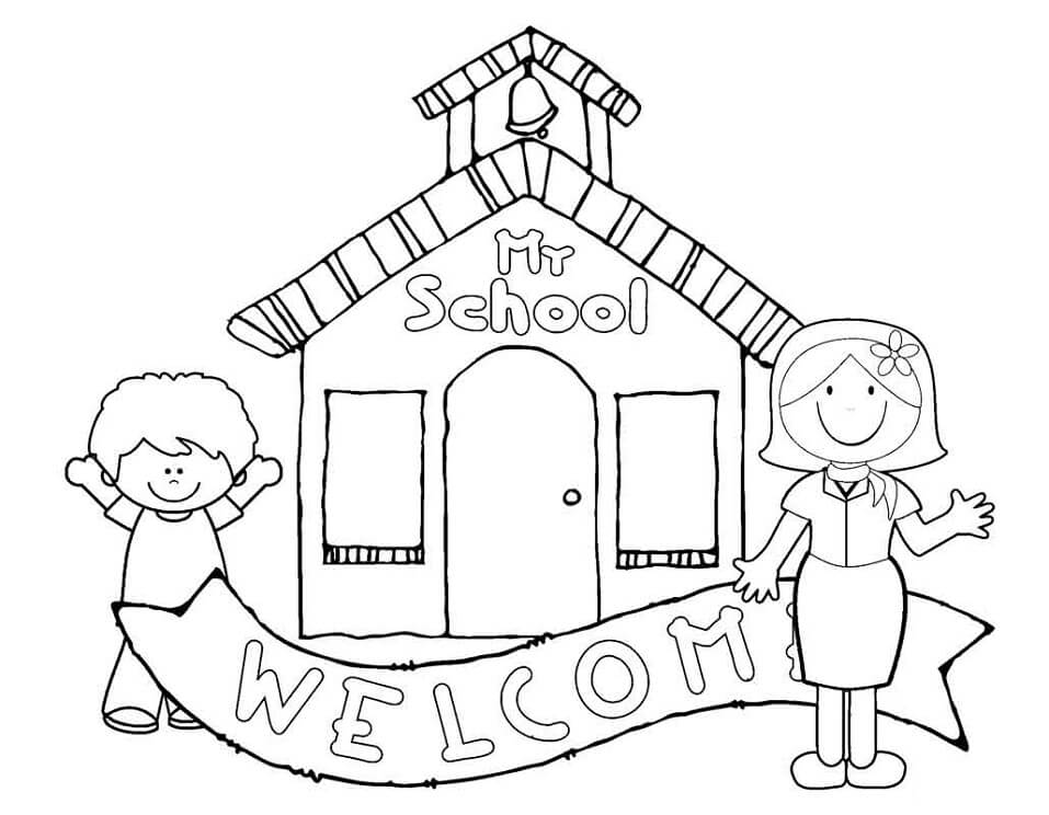 Wele to kindergarten fãrbung seite