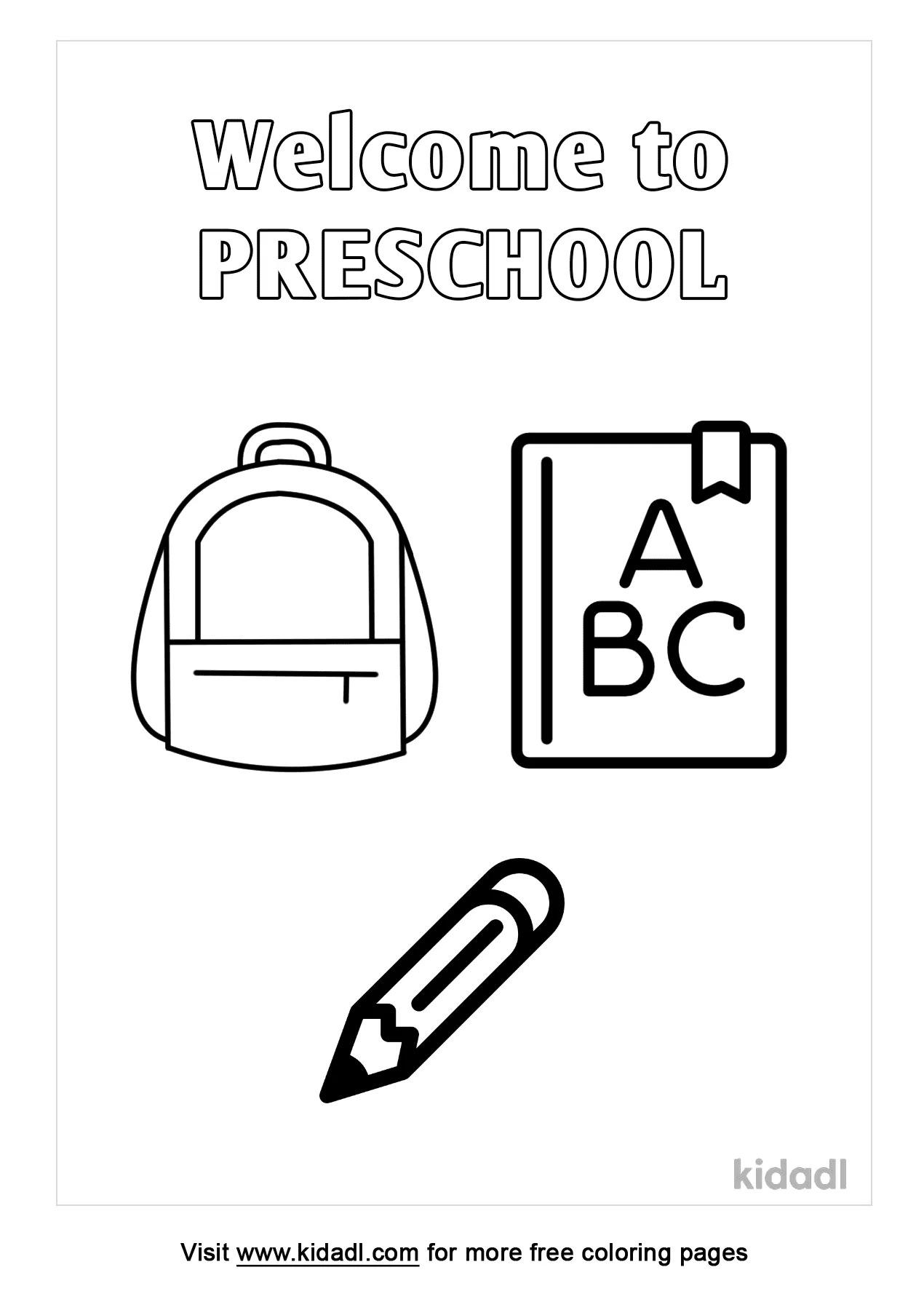 Free wele to preschool coloring page coloring page printables