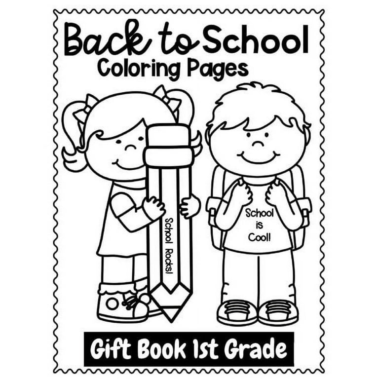 Back to school coloring pages gift book st grade wele back to school activities book for kids