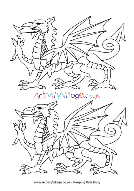Welsh dragon templates