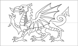 Welsh flag coloring