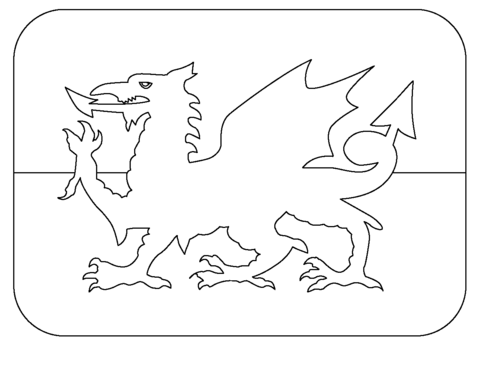 Flag of wales emoji coloring page free printable coloring pages