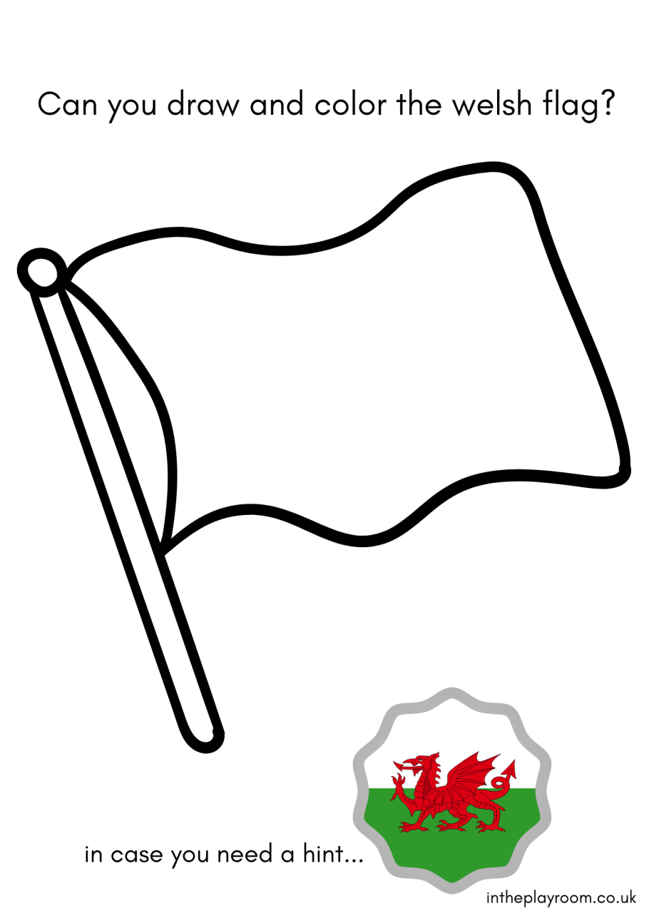 St davids day louring pages free printable