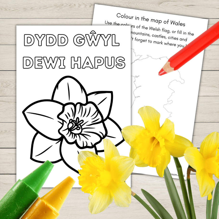 St davids day louring pages free printable