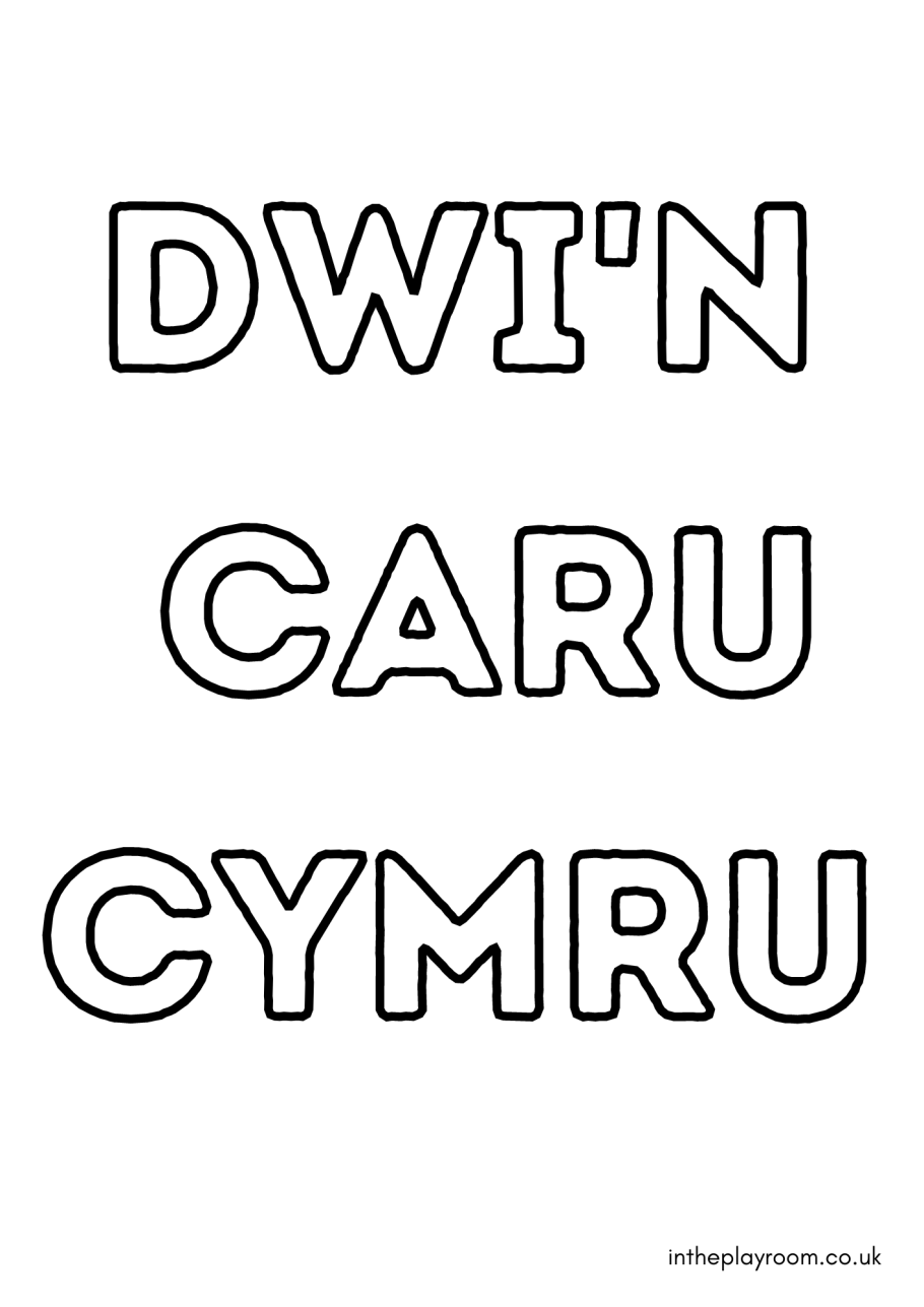 St davids day louring pages free printable