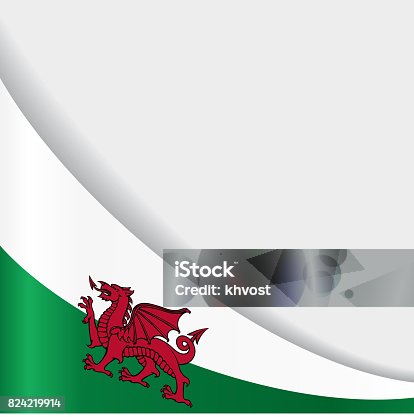 Drawing of a welsh flag stock illustrations royalty