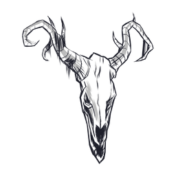 Wendigo skull hand drawn png svg design for t