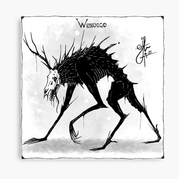 Wendigo canvas print for sale by jamjamtheartman