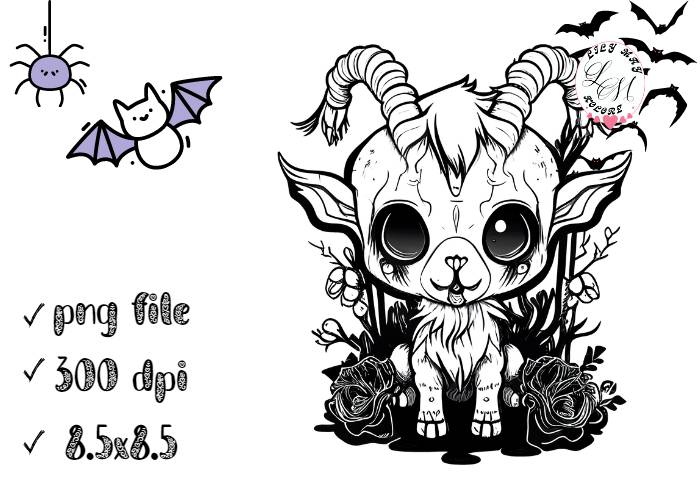 Creepy goatzz coloring page