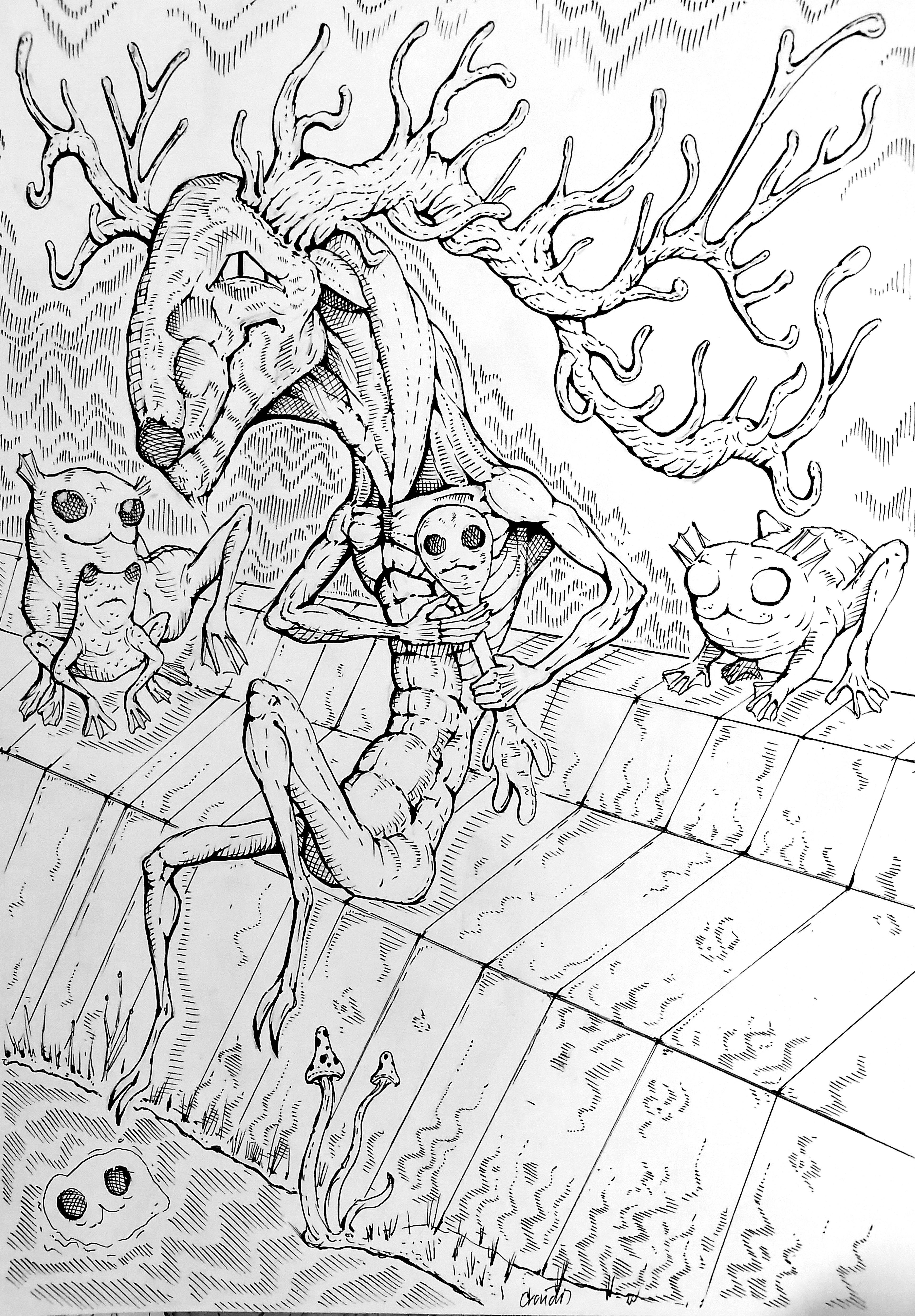Wendigo at the pond ucrondisimo