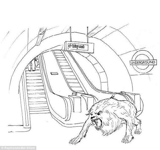 An american werewolf in london page from a horror coloring book american werewolf in london coloring books werewolf