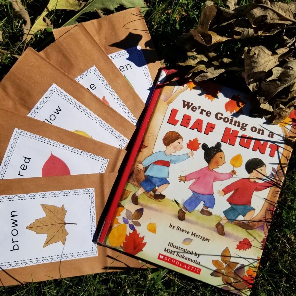 Fall leaf hunt free printable book fall leaves week