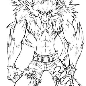 Werewolf awesome drawing of werewolf coloring page awesome drawing of werewolf coloring page werewolf cool drawings coloring pages