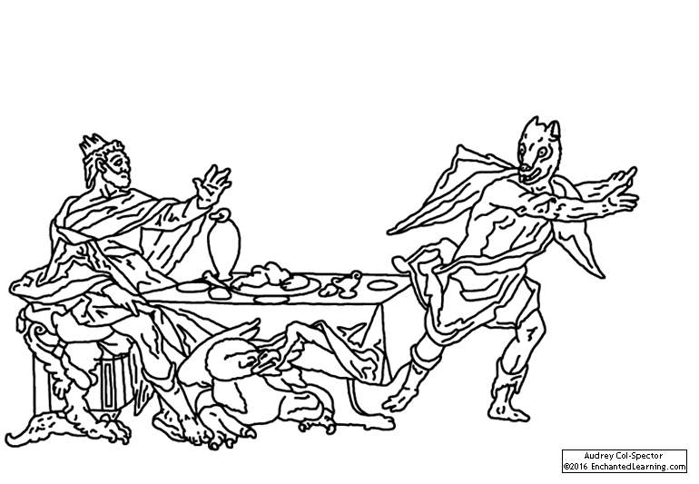 King lycaon coloring page