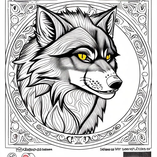 Black white gray no color werewolf wolf face torso paper cut craft