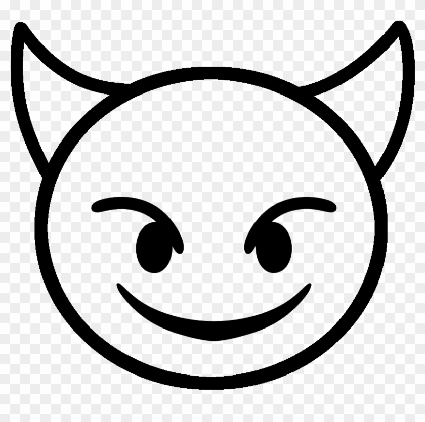Devil emoji vinyl decal