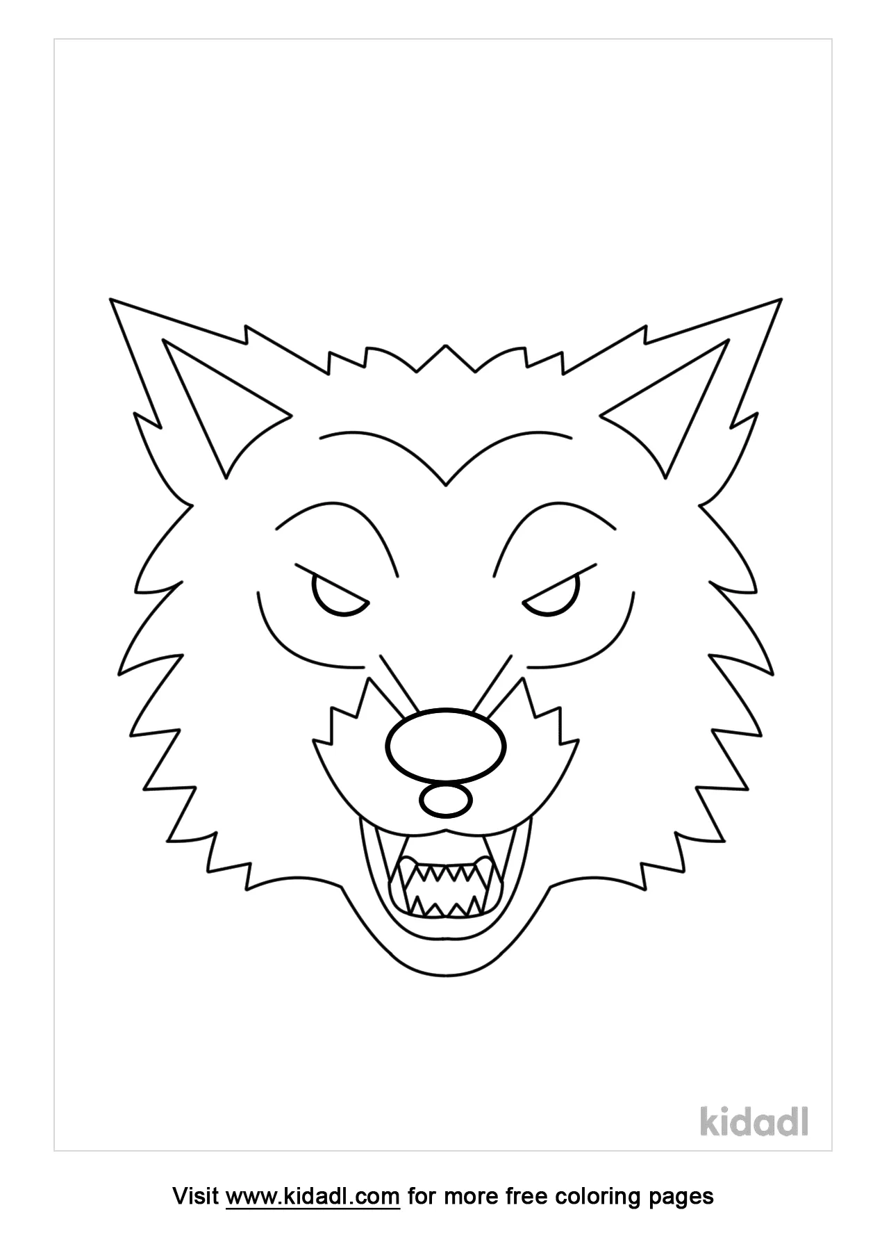 Free werewolf face coloring page coloring page printables
