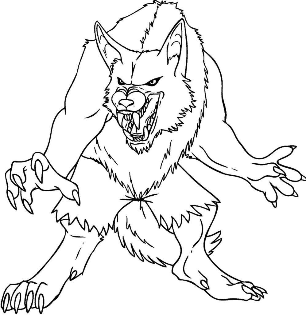 Werewolf coloring pages