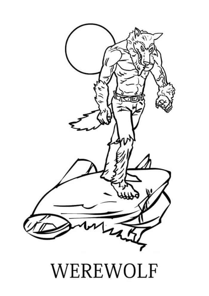 Scary werewolf coloring pages pdf werewolf coloring pages princess coloring pages