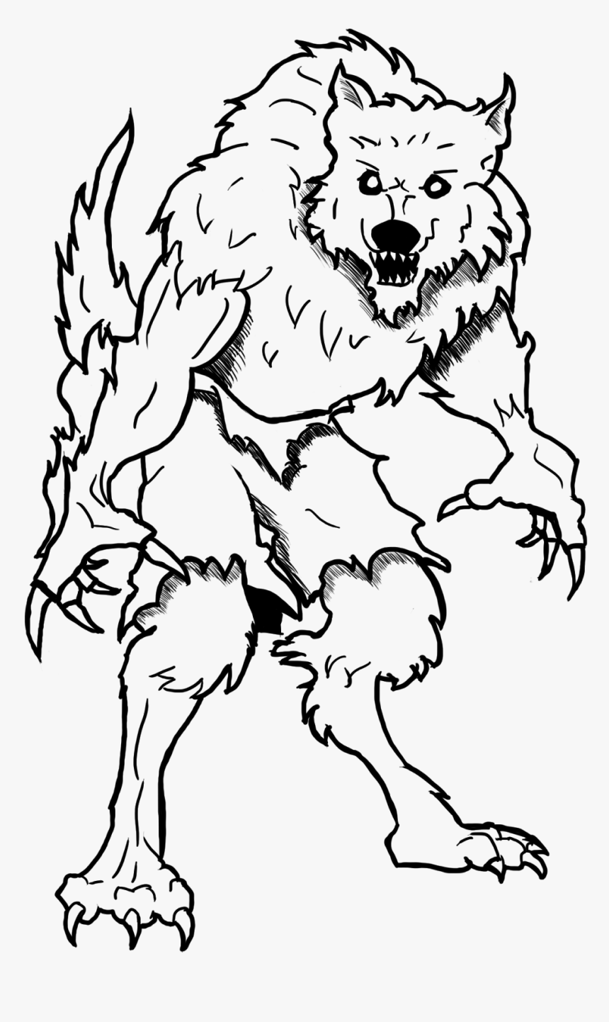 Wolf coloring pages werewolf