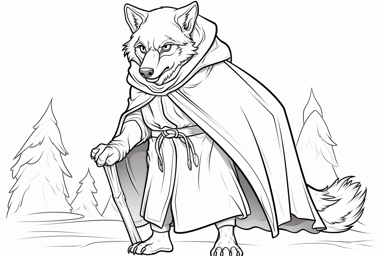 Big bad wolf coloring pages