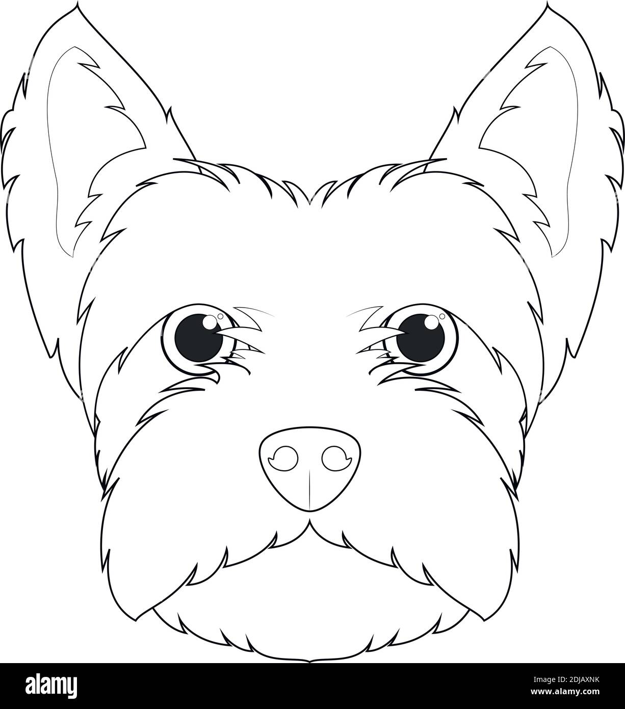 West highland white terrier dog easy coloring cartoon vector illustration isolated on white background stock vector image art